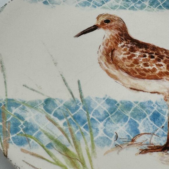 Pier 1 sandpiper bird ocean 8" plates (4) - Picture 9 of 11